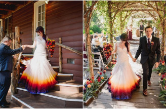 Dúhové svadobné šaty – nový trend, ktorý pobláznil už tisícky neviest. Vydávala by si sa v tom?