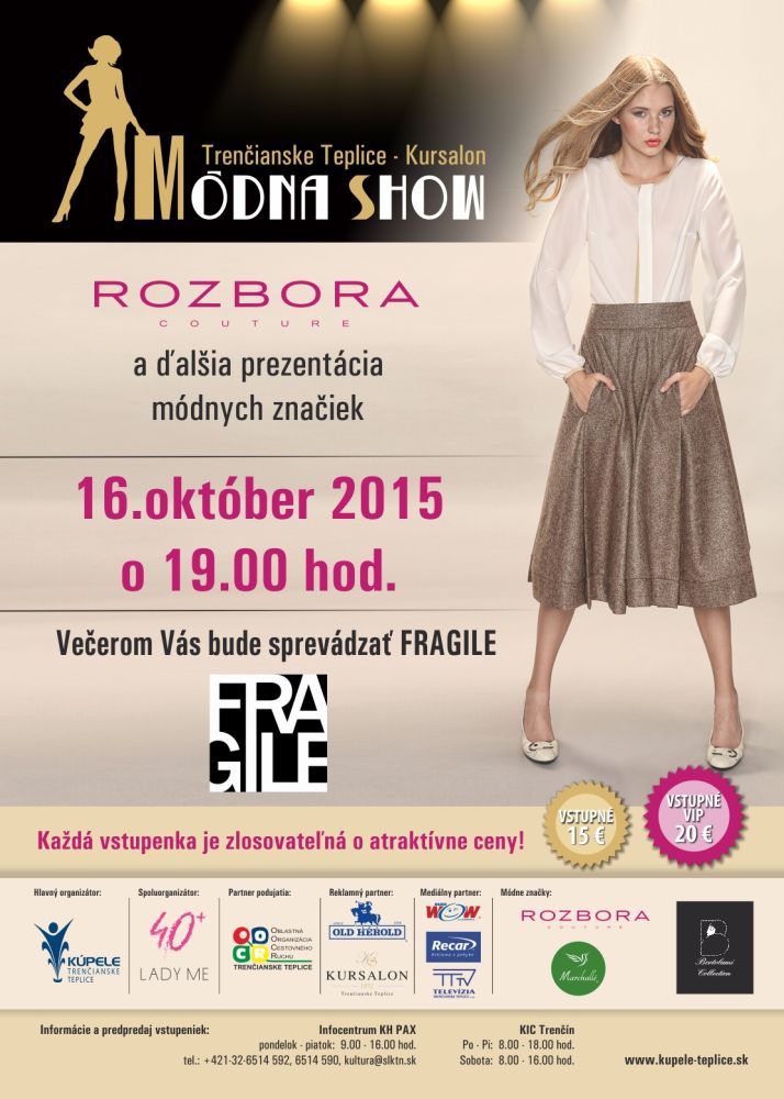 IV. ročník módnej šou v Kúpeľoch Trenčianske Teplice