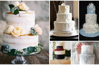 Inšpirácie pre zimné svadobné torty 2015