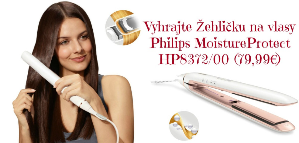 Vyhrajte Žehličku na vlasy Philips MoistureProtect HP8372/00 (79,99€)