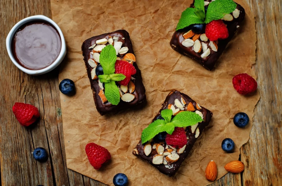 brownies s mandľami a datľami