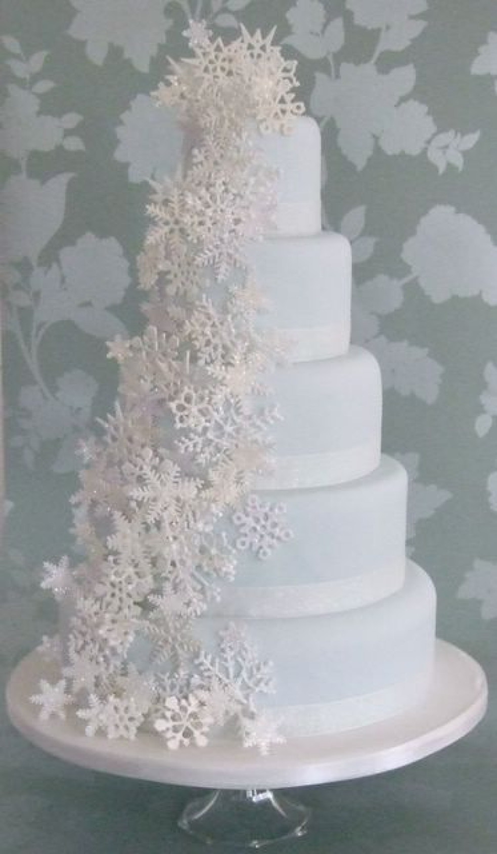 zimná svadobná torta