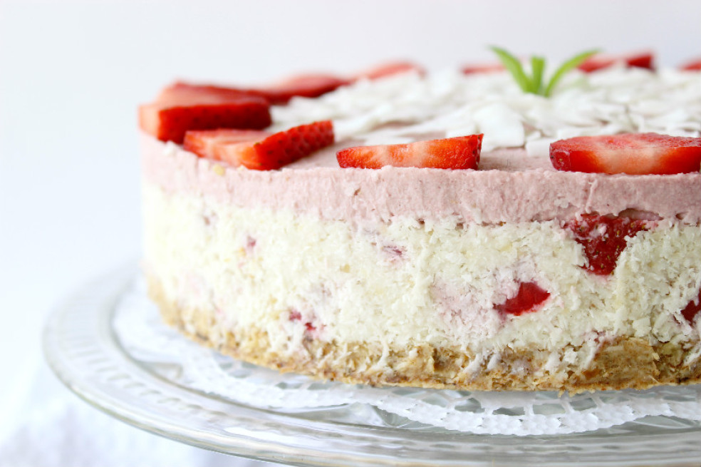 Zdravý recept: Raw jahodový cheesecake