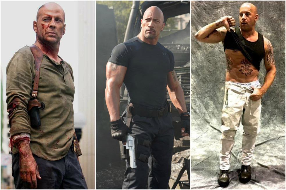 Bruce Willis, Dwayne Johnson, Vin Diesel