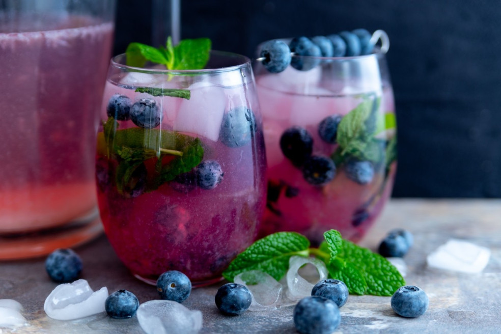 čučoriedkové mojito