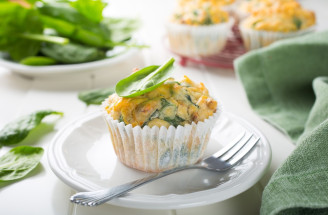 Muffiny so špenátom, sladkými zemiakmi a syrom – pochúťka pre každého