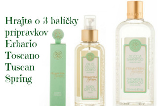Hrajte o 3 balíčky prípravkov Erbario Toscano Tuscan Spring