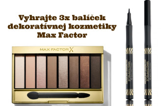 Hrajte o 3 balíčky dekoratívnej kozmetiky Max Factor