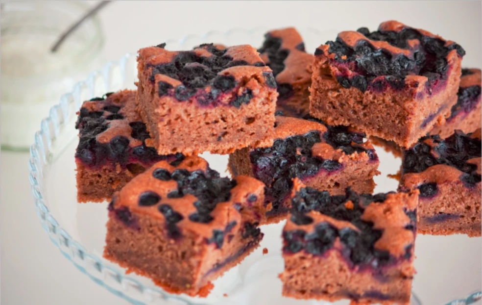 čučoriedkový koláč