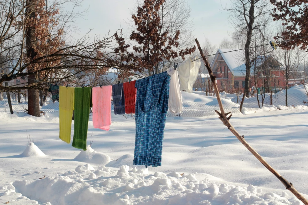 sušenie bielizne mrazom