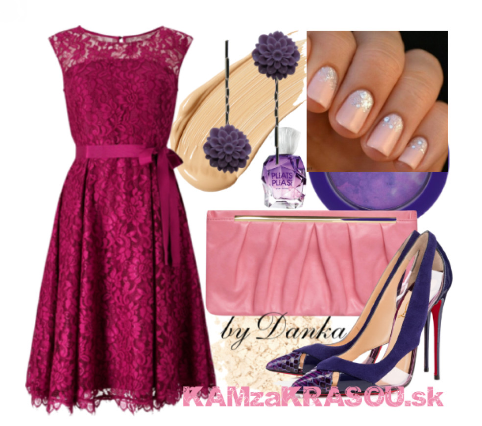 purpurové šaty