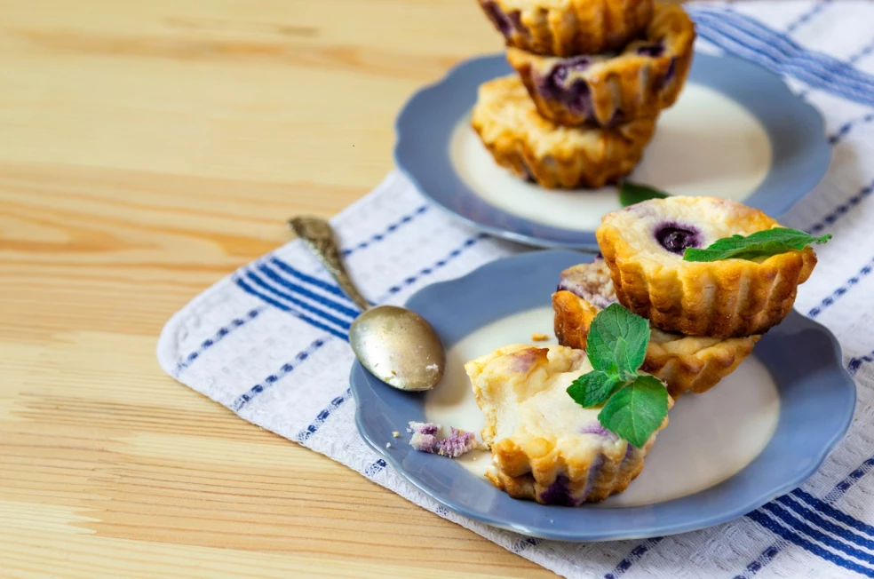 Tvarohové muffiny s pistáciami