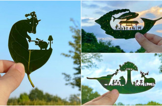 Skvostné umenie z listov, ktoré vytvára japonský umelec: Neuveriteľné!