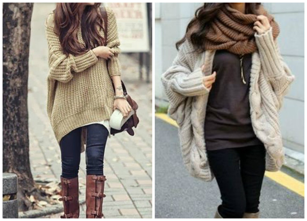 zimné oversized svetre