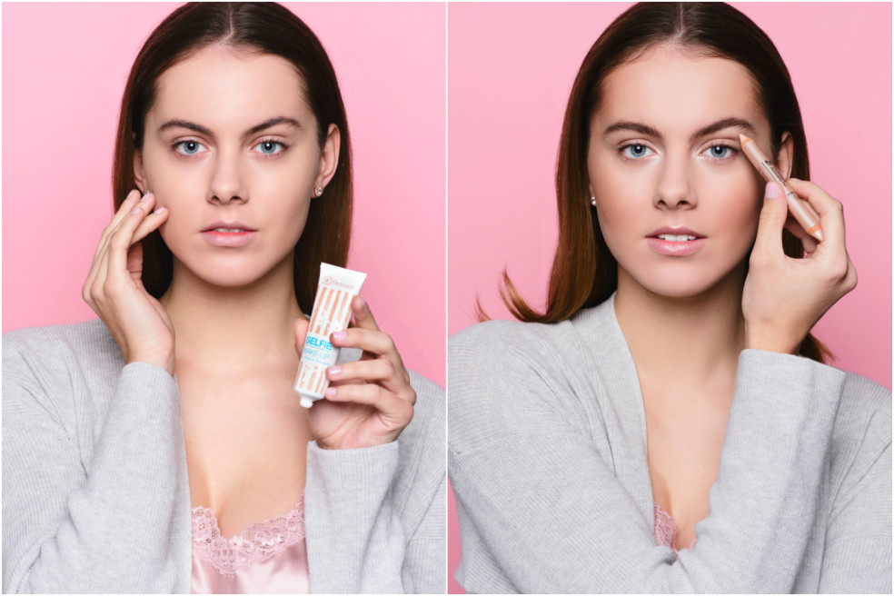 makeup a rozjasňovač pod obočie Dermacol