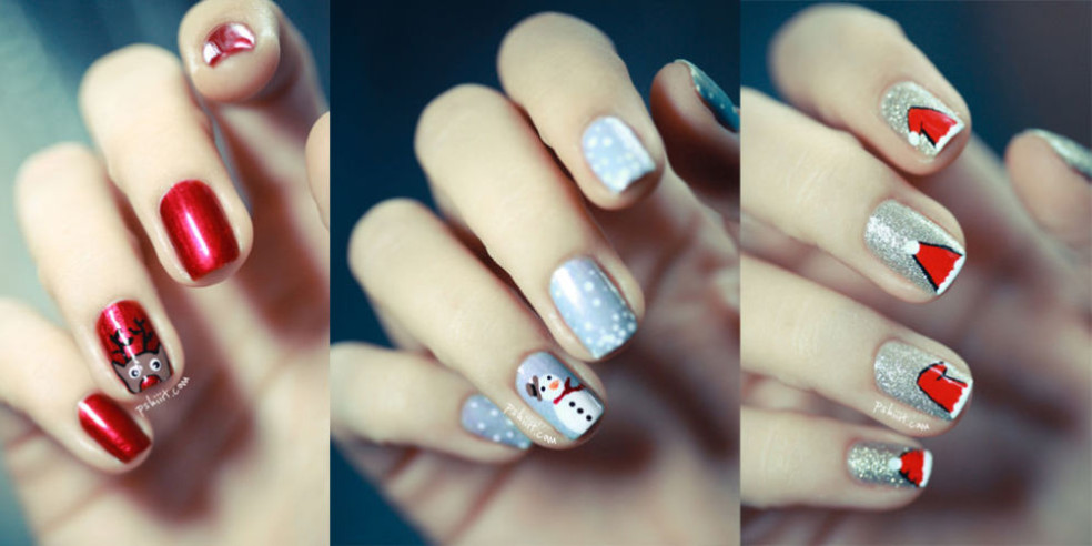 vianocný nailart