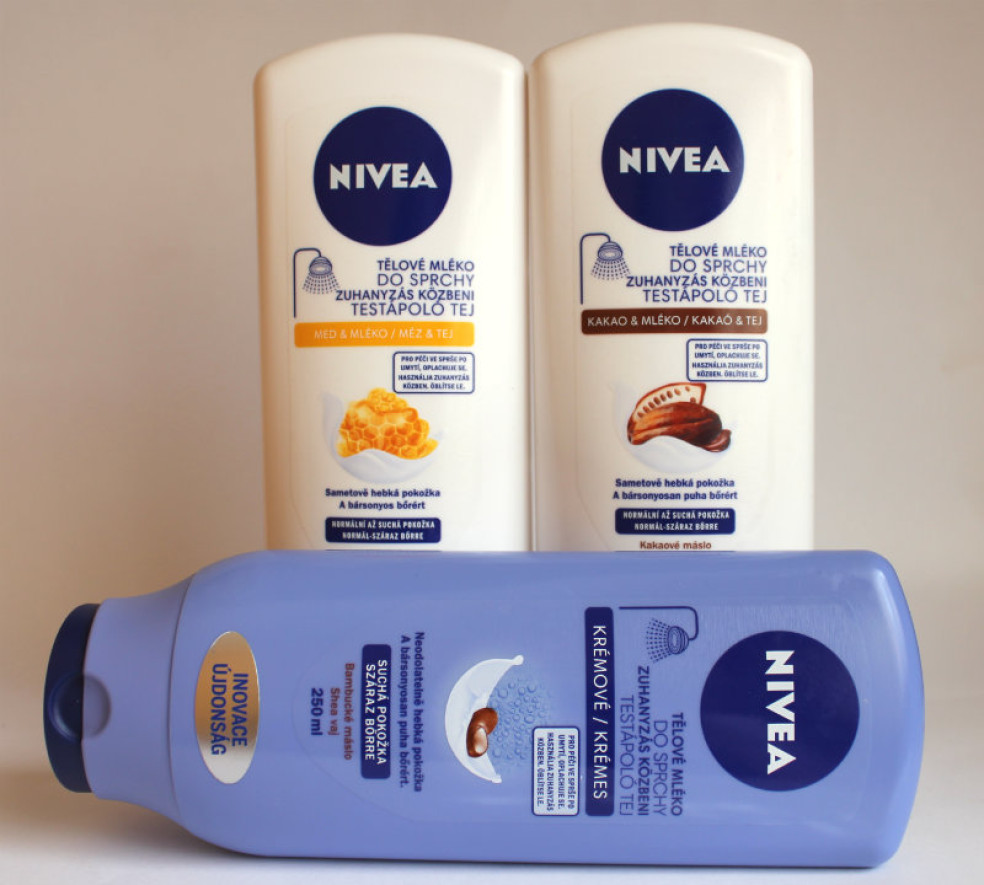 Nivea telové mlieka do sprchy