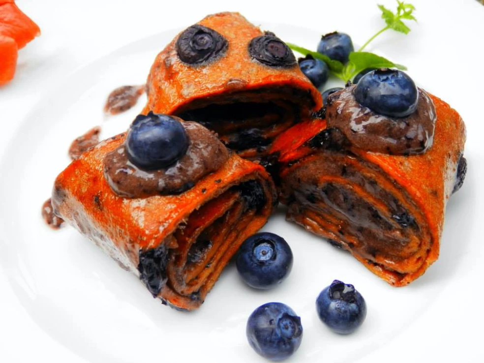 palacinky s čučoriedkami