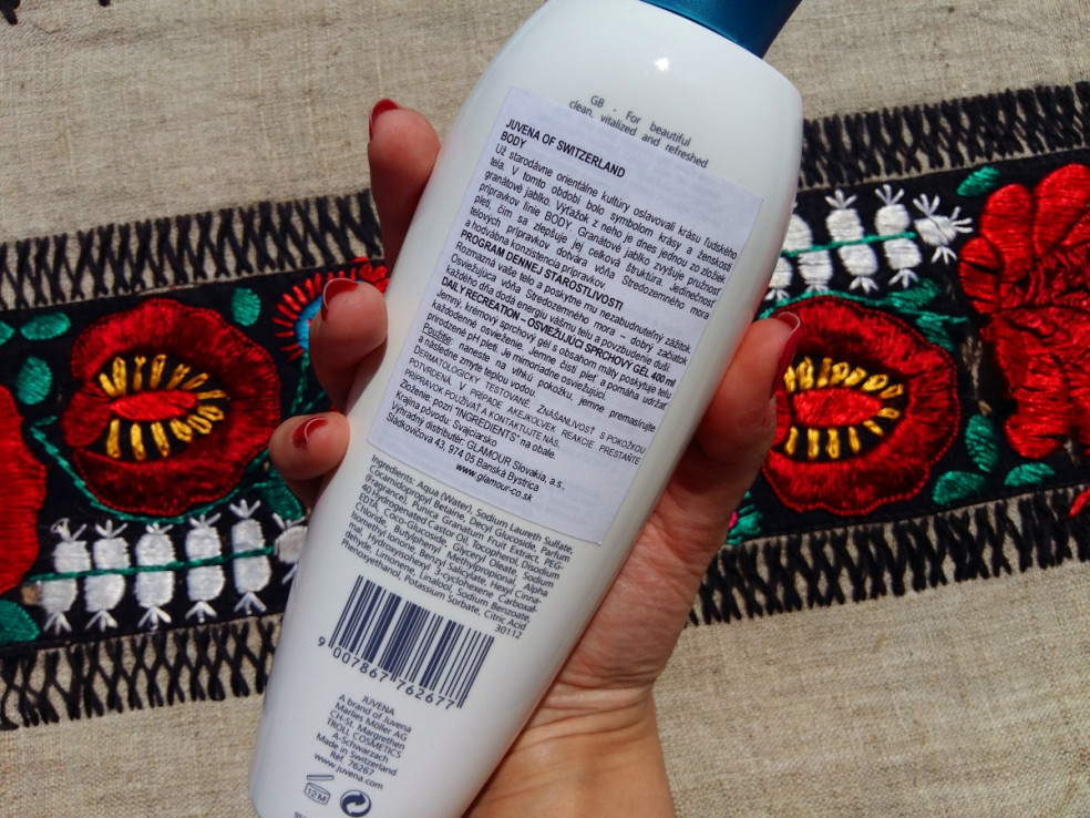 TEST: JUVENA body – refreshing shower gel - sprchový gél (400ml)