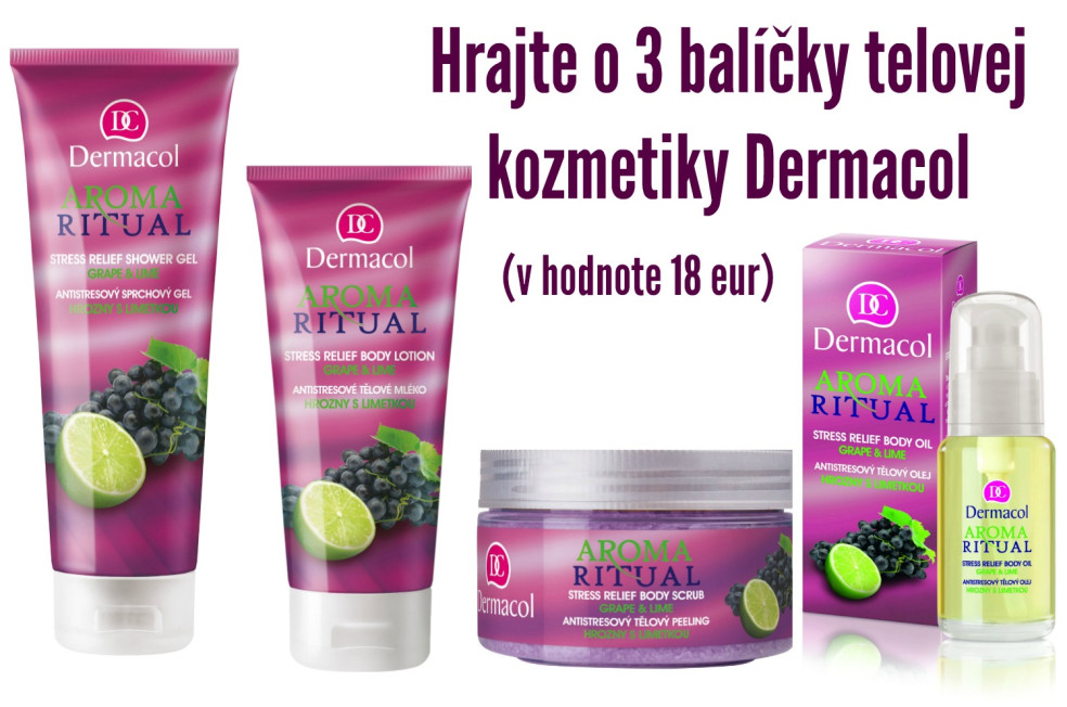 Hrajte o 3 balíčky telovej kozmetiky Dermacol v hodnote 18€