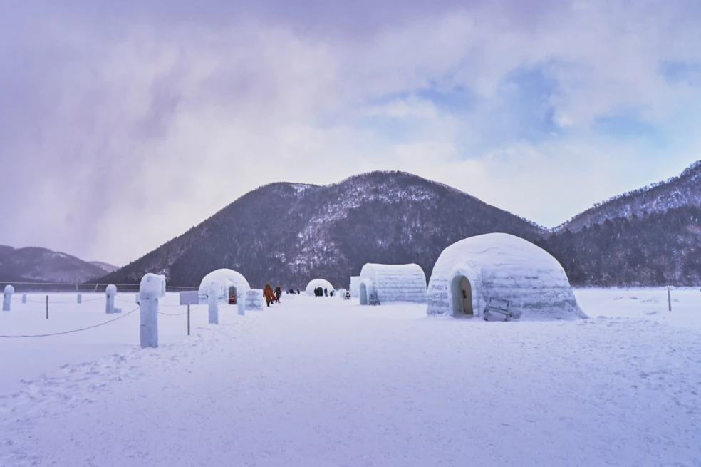 iglu, v ktorom bývajú Eskimáci