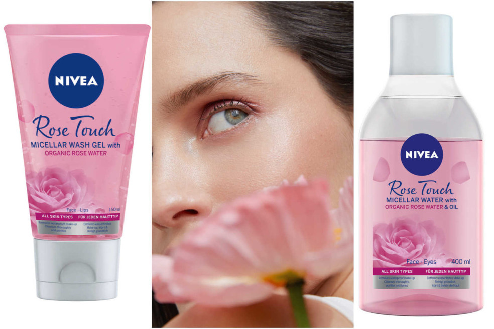 Nivea Rose Touch micelárna voda a gél