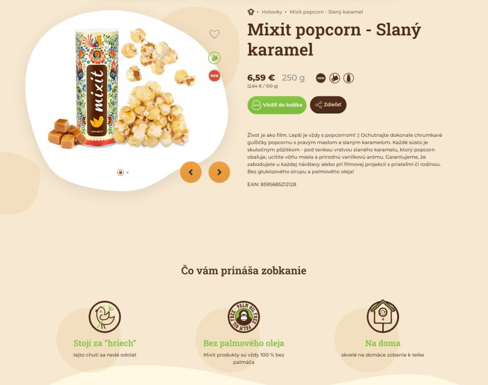 Popcorn Slaný karamel