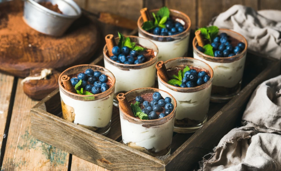 Čučoriedkové tiramisu