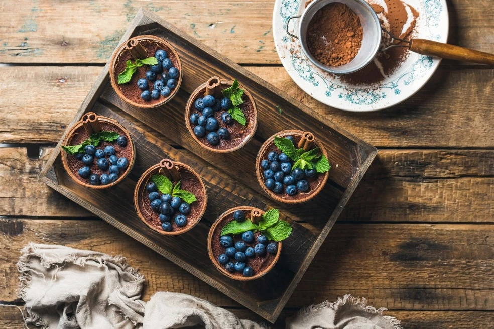 tiramisu s čučoriedkami