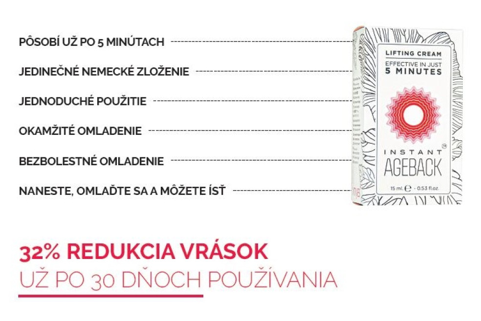 Vitayes Instant Ageback - účinky
