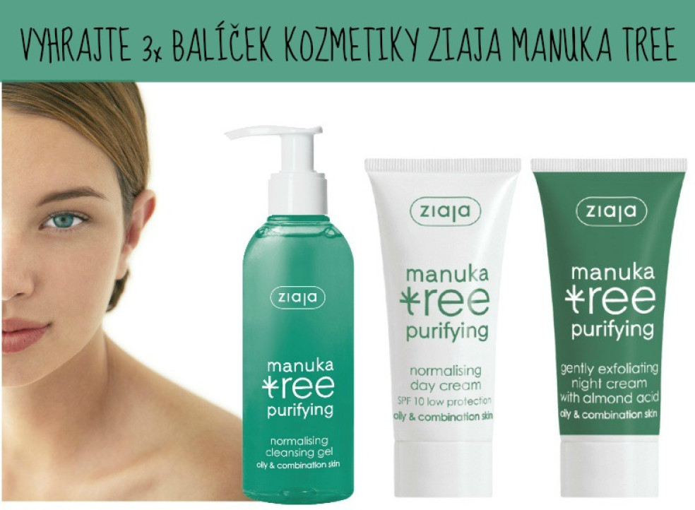 Vyhrajte 3x balíček kozmetiky Ziaja Manuka Tree