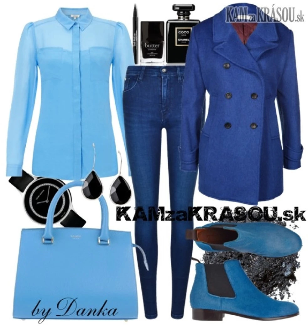blue outfit