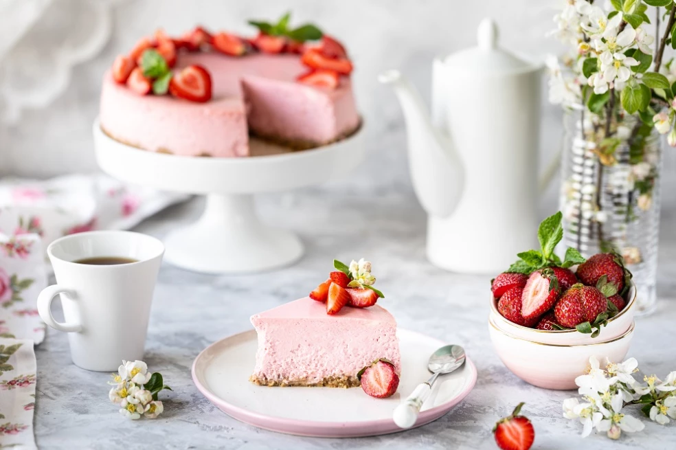 jahodový cheesecake