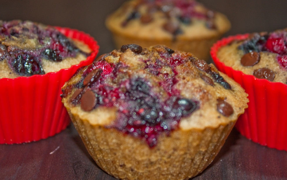 Bezlepkové recepty-muffiny s ovocím, bez vajec a laktózy