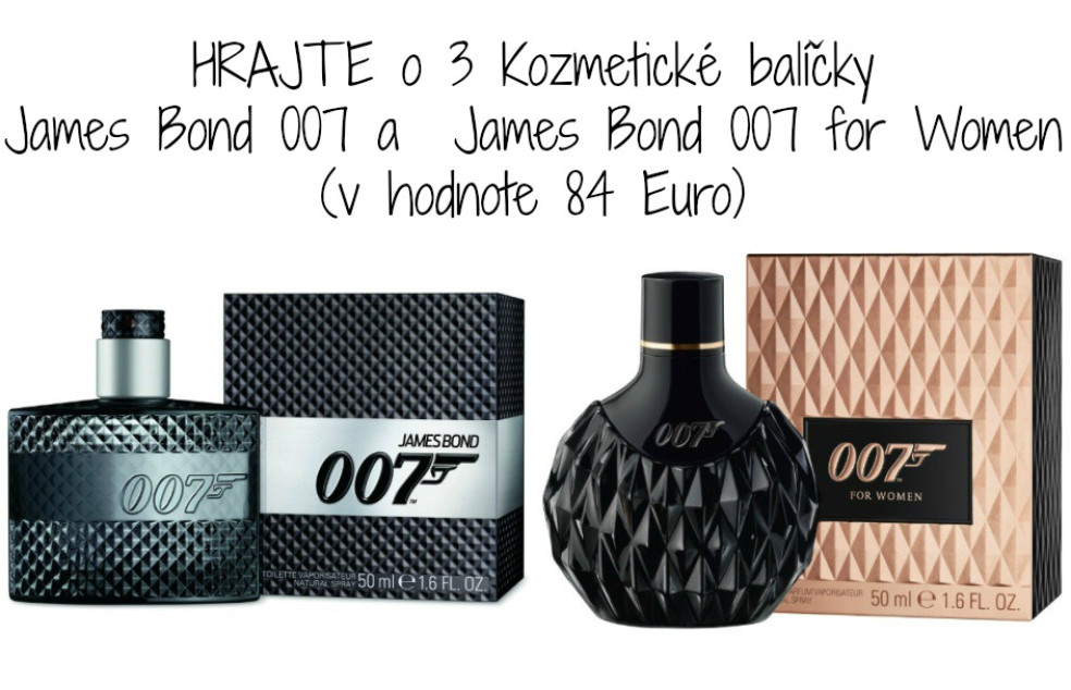 HRAJTE o 3 Kozmetické balícky  James Bond 007 a  James Bond 007 for Women  (v hodnote 84 Euro)