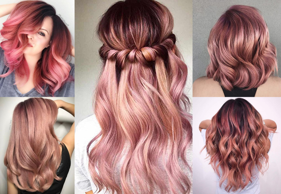 inšpirácie na ružové vlasy