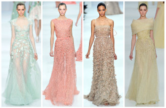 Pastelové svadobné šaty Elie Saab
