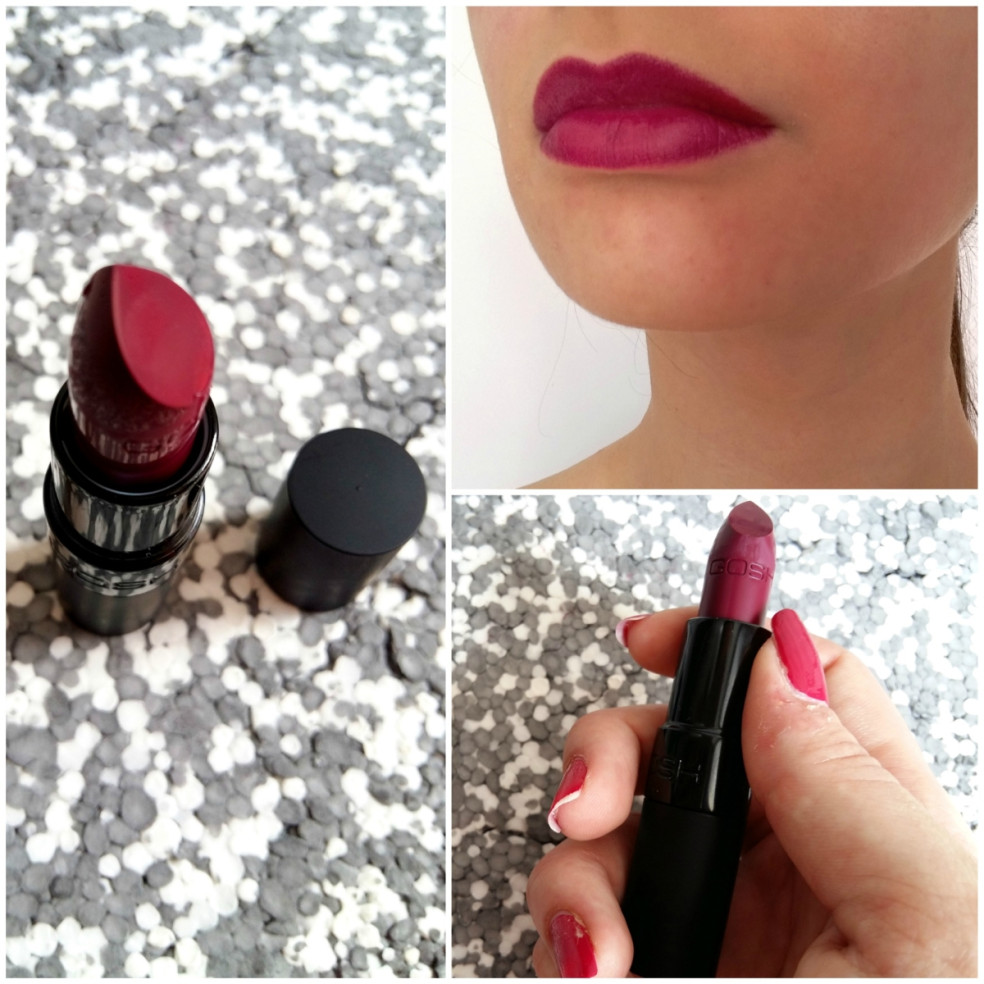 TEST: GOSH - Velvet Touch Lipstick Matt - Rúž - 008 Matt Plum