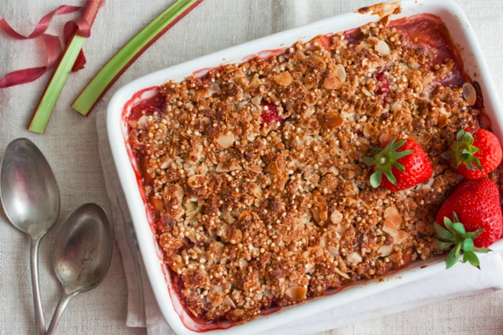 jahodové crumble