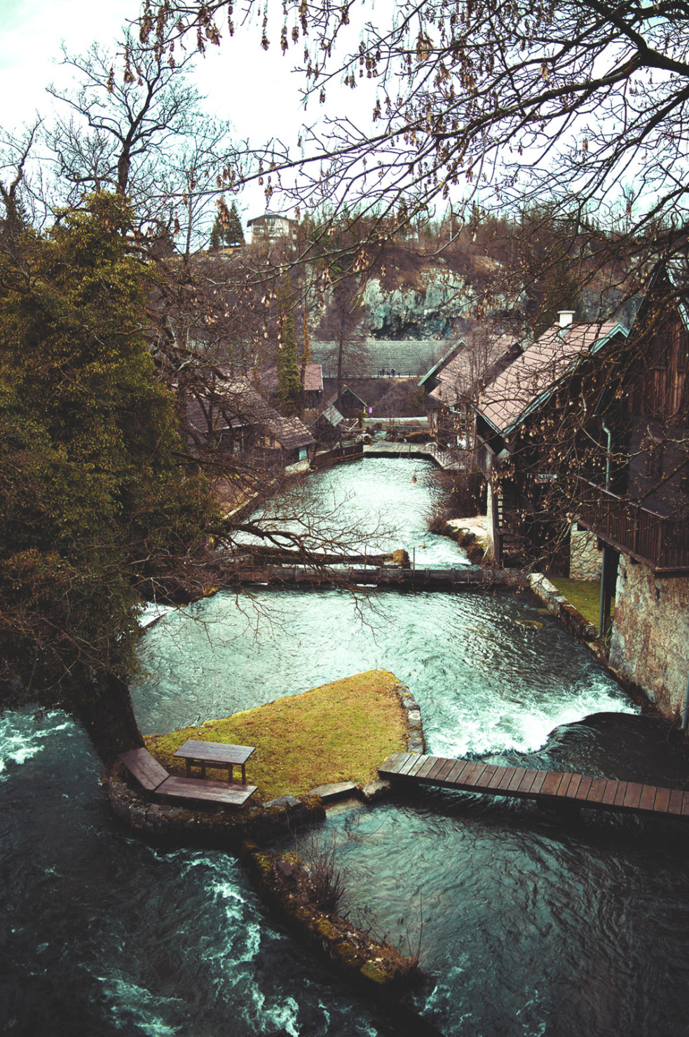 waterfalls in Rastoke