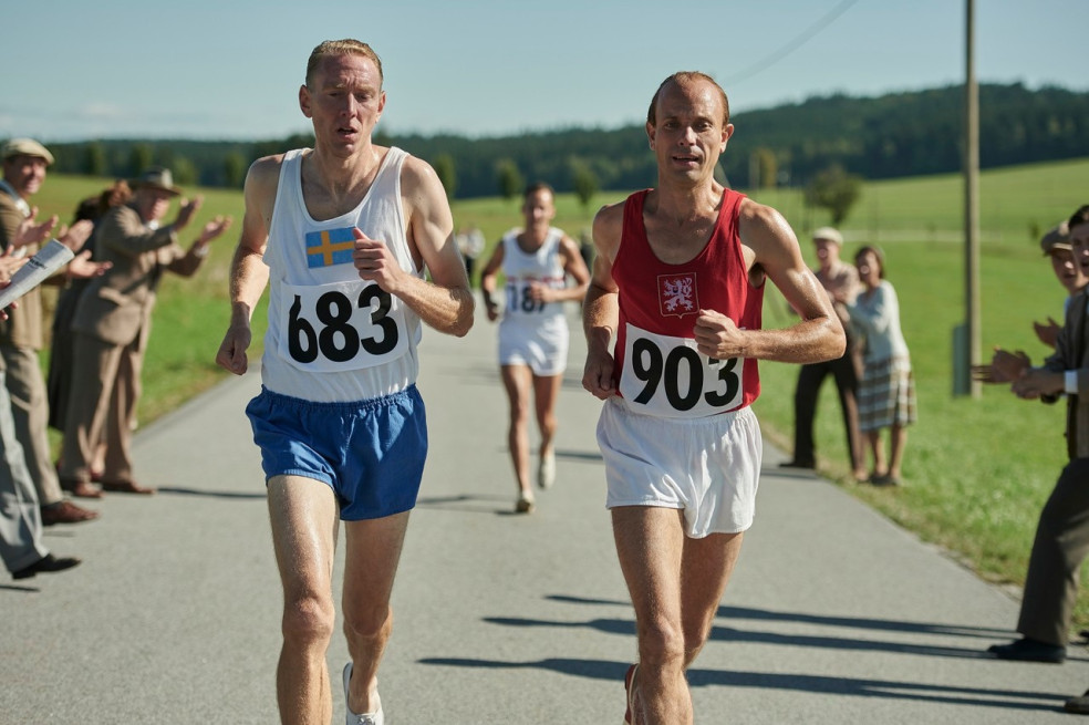 Gustaf Jansson (Jan Pernica) a Emil Zátopek (Václav Neužil), OH Helsinky 1952