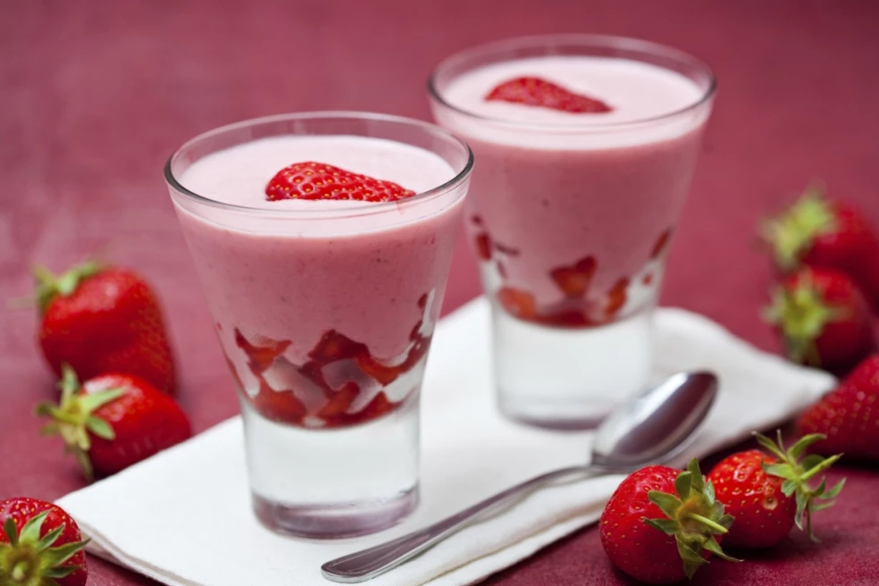 sorbet z jahôd a melóna