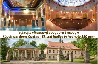 Vyhrajte víkendový pobyt pre 2 osoby v Kúpeľnom dome Goethe Sklene Teplice (v hodnote 280 €)