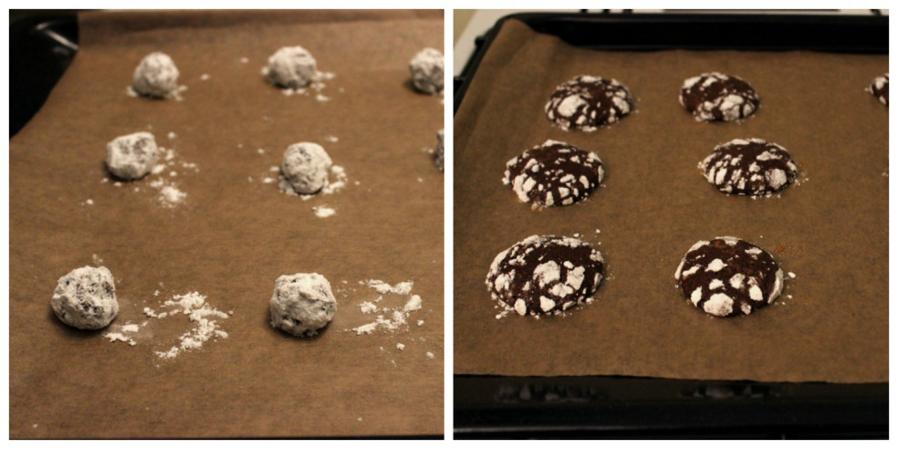 Pečenie čokoládových crinkle cookies