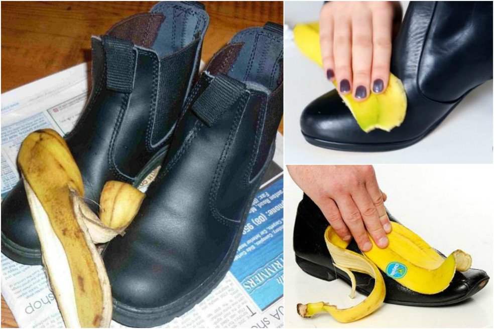 topánky a banánová šupka