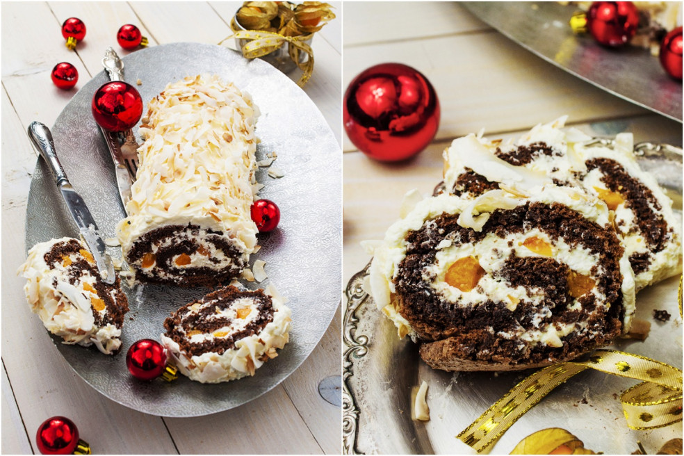 recept na čokoládovo - kokosovú roládu