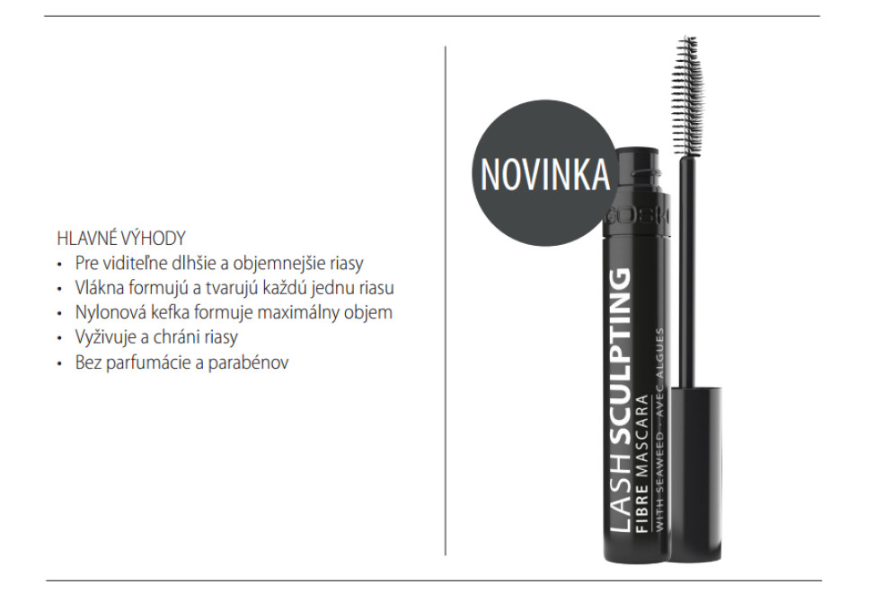 LASH SCULPTING FIBRE MASCARA MASKARA s výťažkom z morských rias