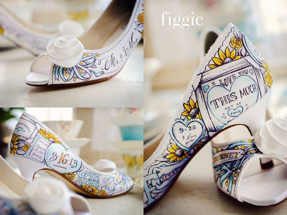 Deborah Thomson vytvára originálne ručne maľované svadobné topánky, podľa vášho želania!