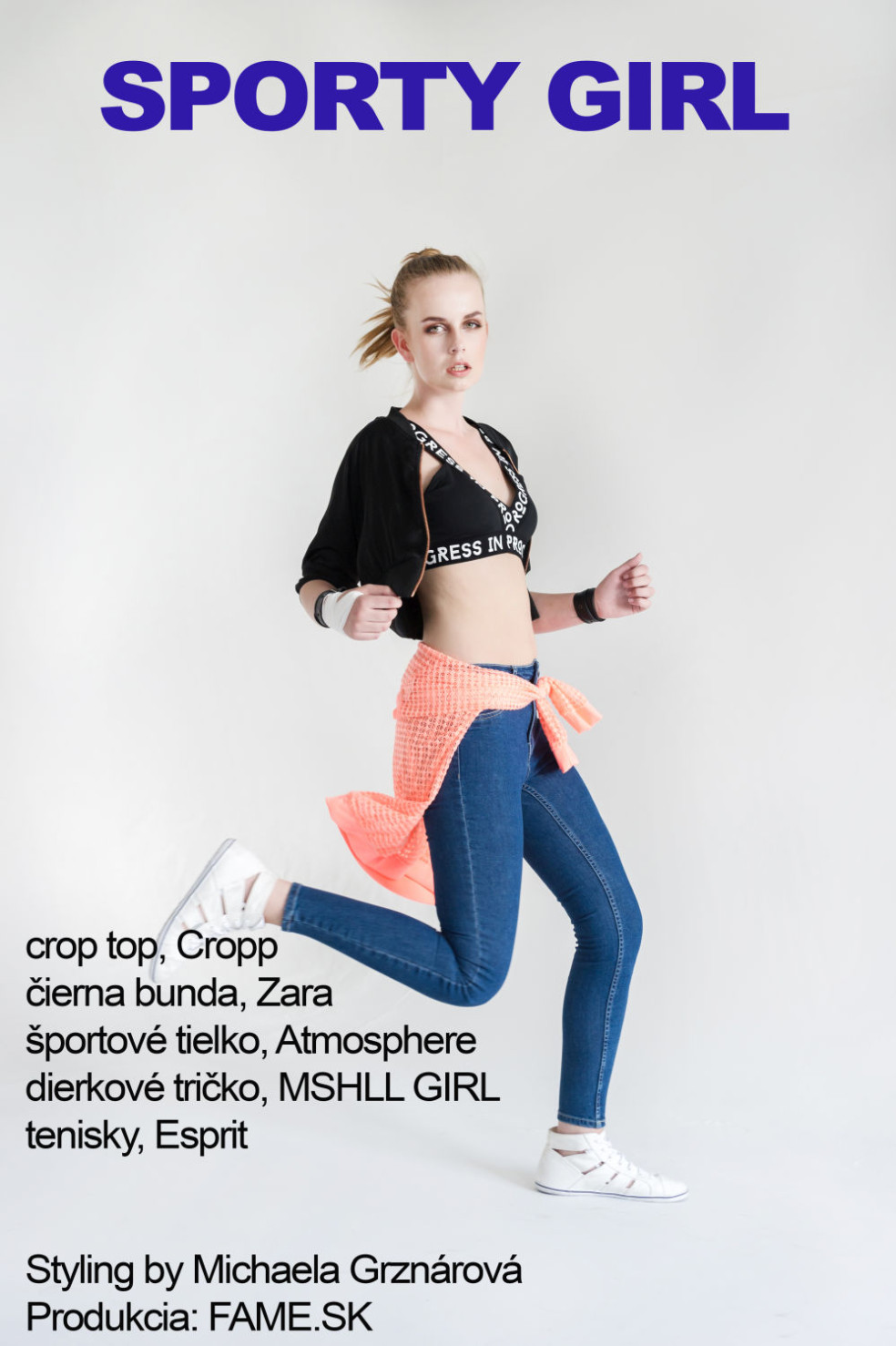 sporty girl jeansy