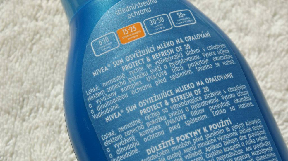 TEST: NIVEA - Protect and Refresh - Chladivé Mlieko na Opaľovanie